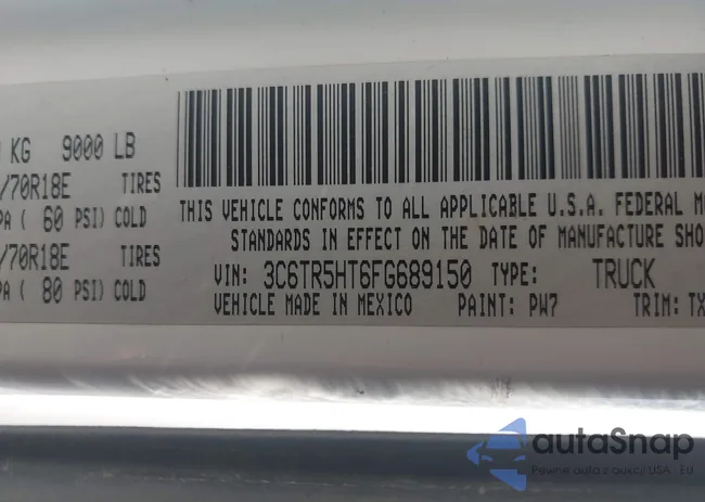 3C6TR5HT6FG689150: 44070148