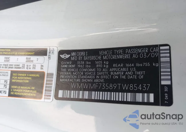 WMWMF73589TW85437: 44069201