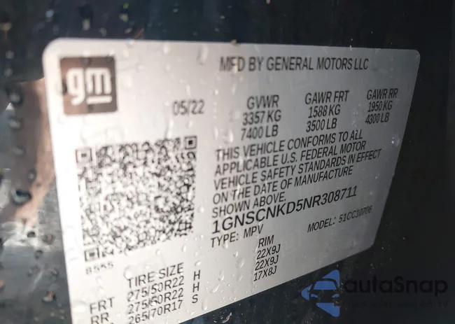 1GNSCNKD5NR308711: 44069230