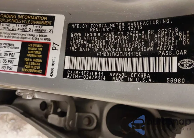 4T1BD1FK3EU111150: 44069271