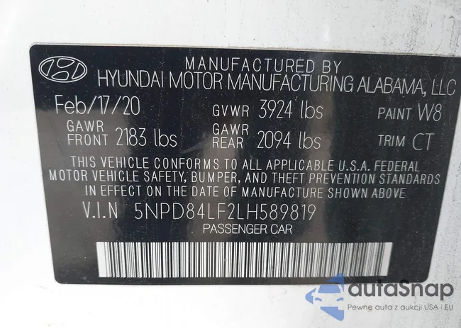 5NPD84LF2LH589819: 44069498