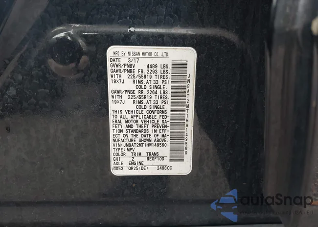 JN8AT2MT1HW149560: 44069597