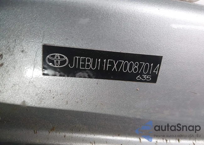 JTEBU11FX70087014: 44070665