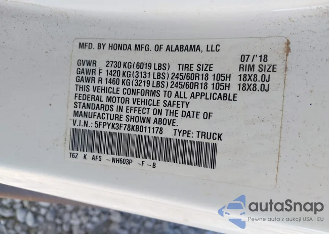 5FPYK3F78KB011178: 44070753