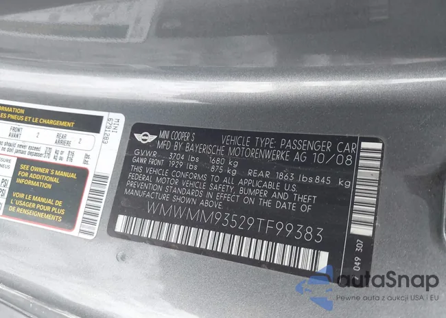 WMWMM93529TF99383: 44070802