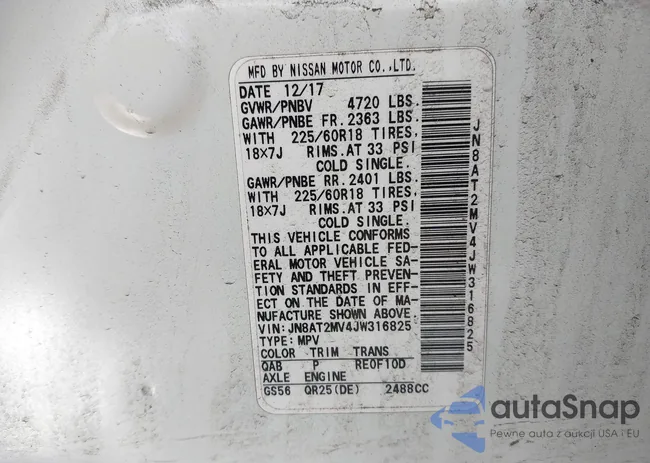 JN8AT2MV4JW316825: 44071043