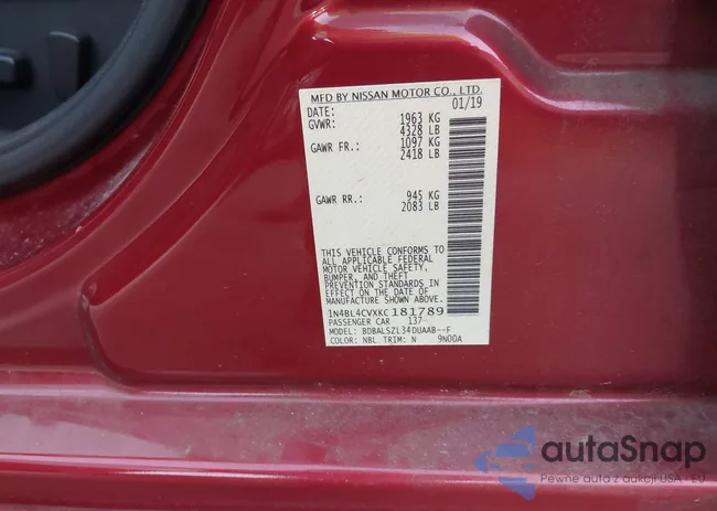 1N4BL4CVXKC181789: 44071071