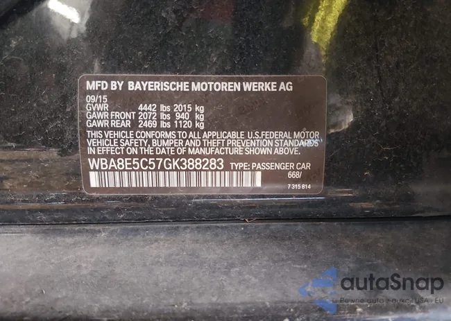 WBA8E5C57GK388283: 44071162