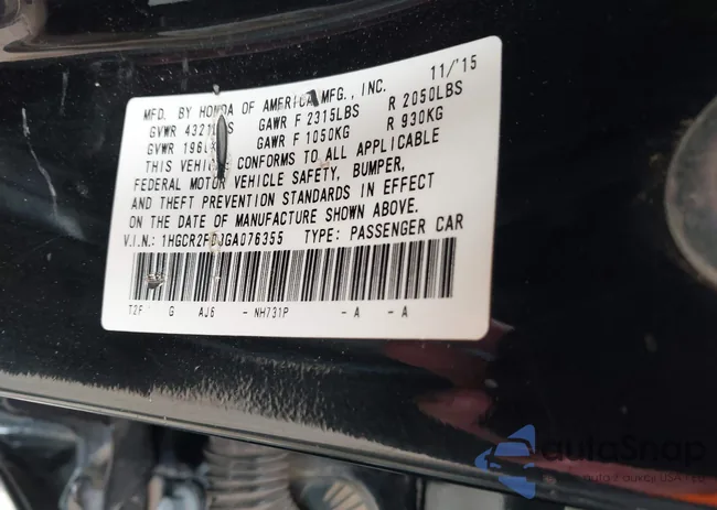 1HGCR2F03GA076355: 44070223