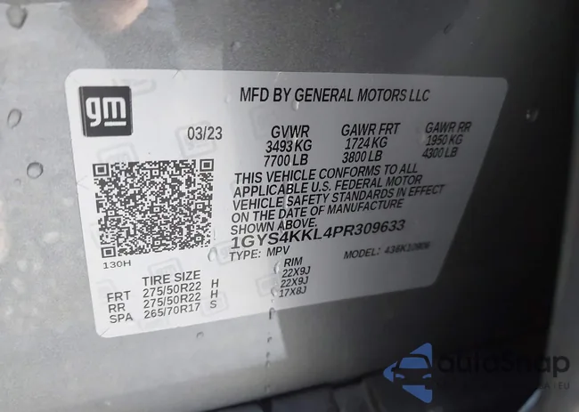 1GYS4KKL4PR309633: 44070342