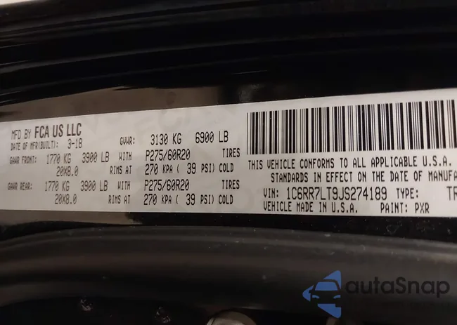 1C6RR7LT9JS274189: 44070364