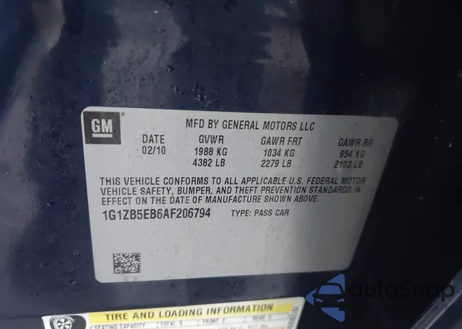 1G1ZB5EB6AF206794: 44070430