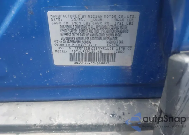 3N1CP5BV9ML550839: 44070538