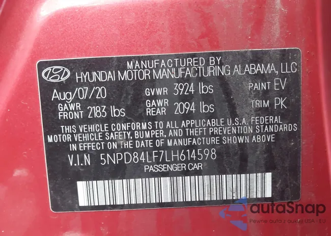 5NPD84LF7LH614598: 44070541