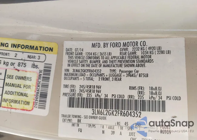 3LN6L2GK2FR604352: 44071585