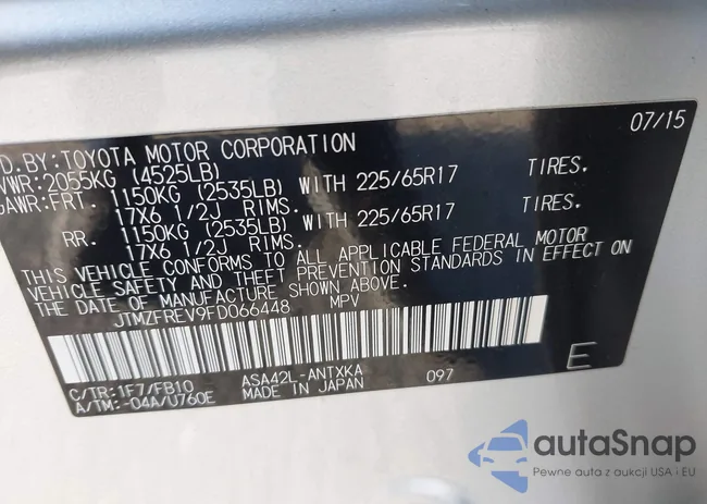 JTMZFREV9FD066448: 44071728