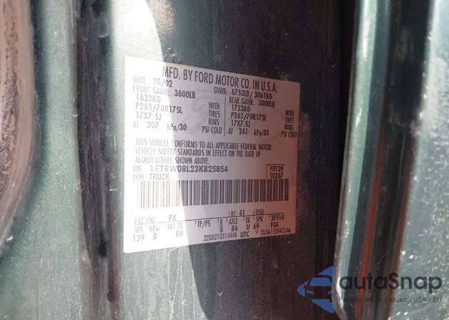1FTRW08L23KB25854: 44071753