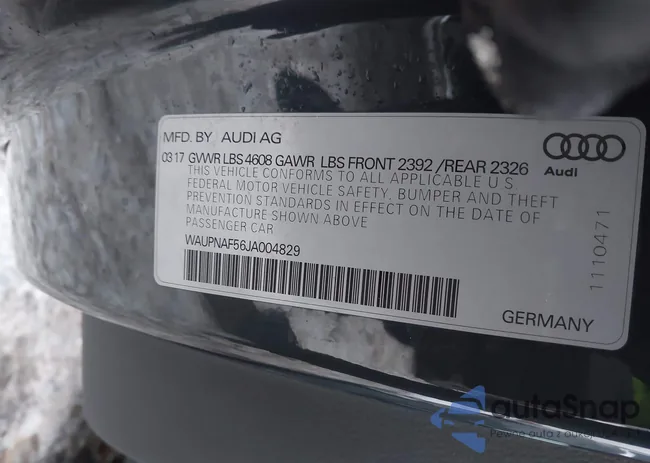 WAUPNAF56JA004829: 44071829