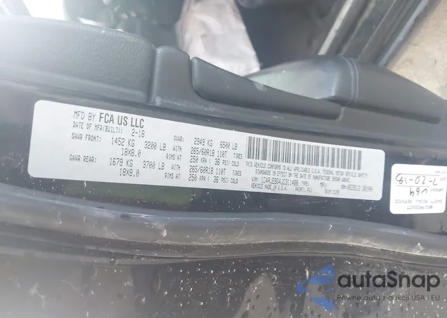 1C4RJEBG4JC311488: 44071845