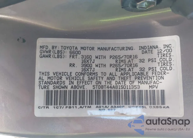 5TDBT44A81S011353: 44071881