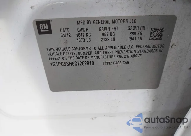 1G1PC5SH6C7262910: 44071892