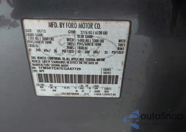 1FM5K7D87EGA67729: 44071925