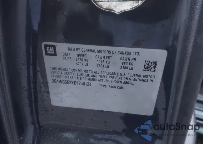 2G1WC5E3XD1250124: 44072051