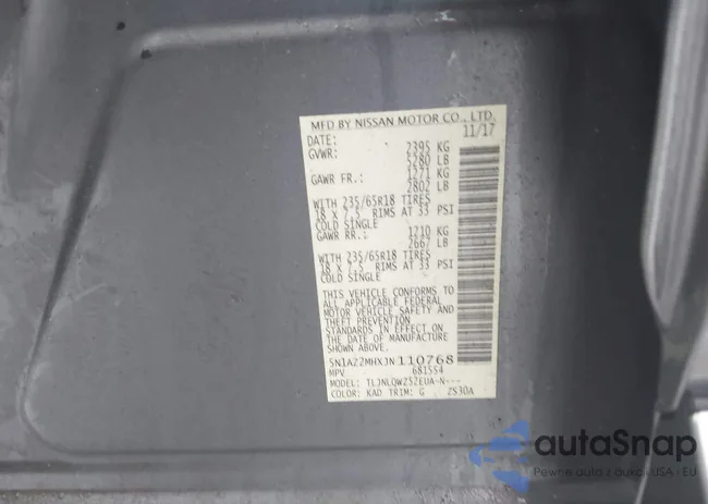 5N1AZ2MHXJN110768: 44071270