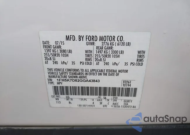 1FM5K7D82GGA43843: 44071476