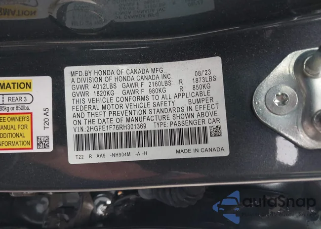 2HGFE1F76RH301369: 44071490