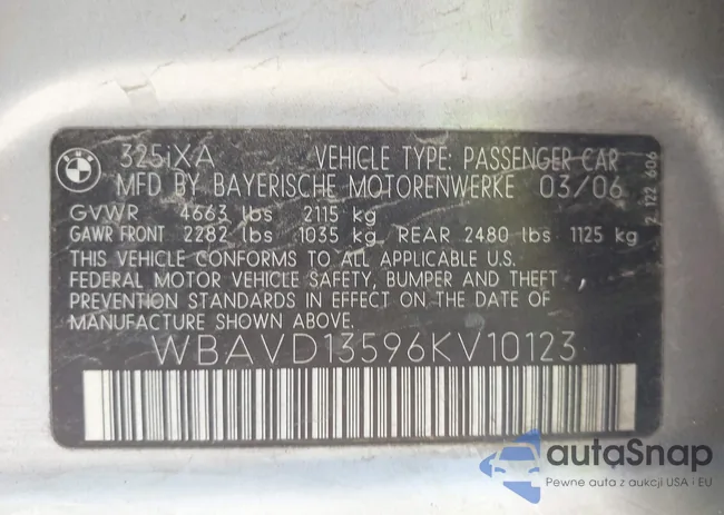 WBAVD13596KV10123: 44071529