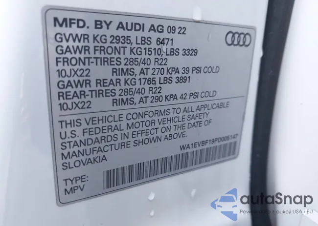 WA1EVBF19PD005147: 44072586