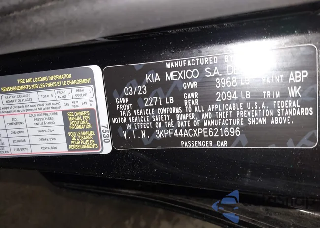 3KPF44ACXPE621696: 44072659