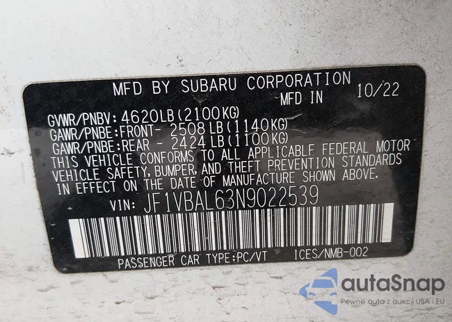 JF1VBAL63N9022539: 44072779