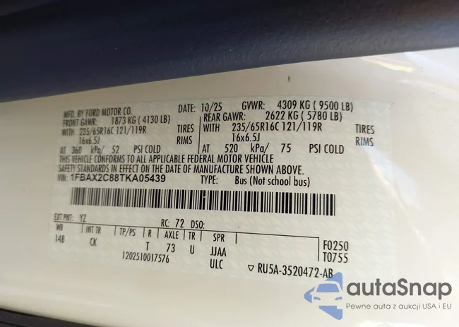 1FBAX2C88TKA05439: 44072871