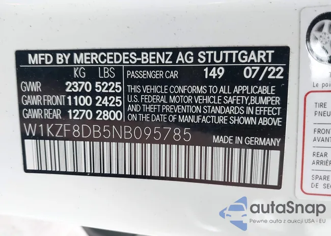 W1KZF8DB5NB095785: 44073057