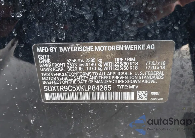 5UXTR9C5XKLP84265: 44072402