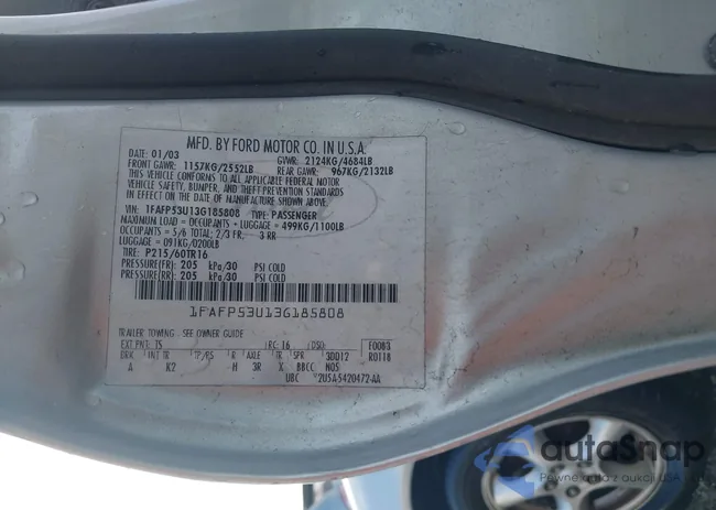 1FAFP53U13G185808: 44073808