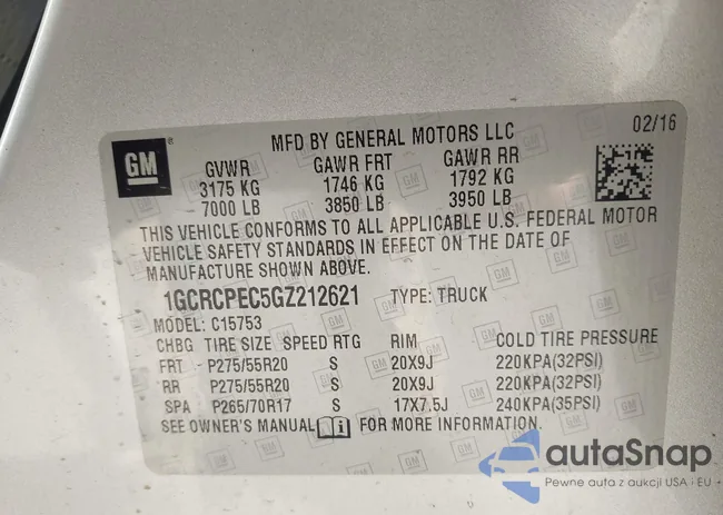 1GCRCPEC5GZ212621: 44073827