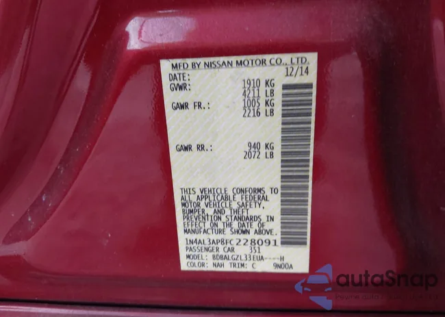 1N4AL3AP8FC228091: 44074161