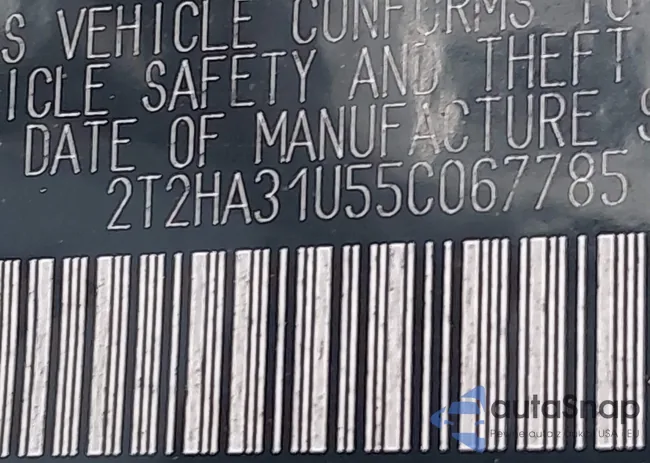 2T2HA31U55C067785: 44073217