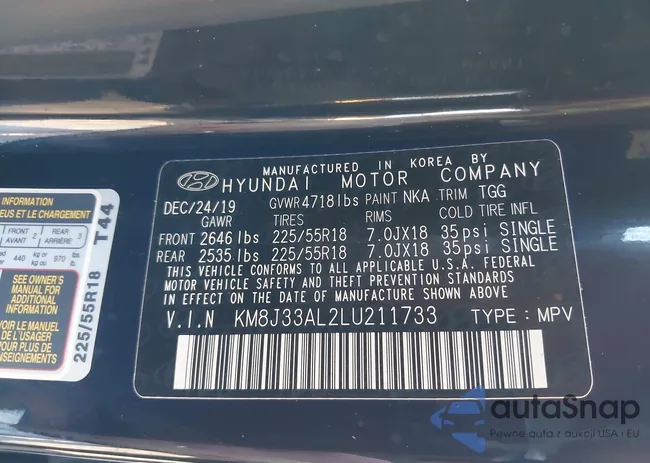 KM8J33AL2LU211733: 44073456