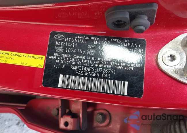 KMHCT4AE3EU726761: 44074580