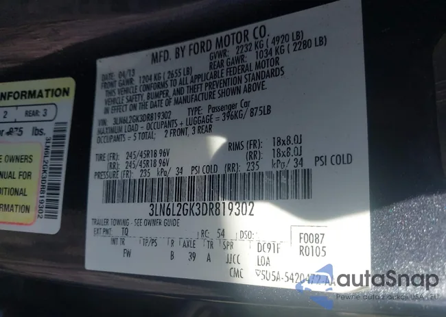 3LN6L2GK3DR819302: 44074875