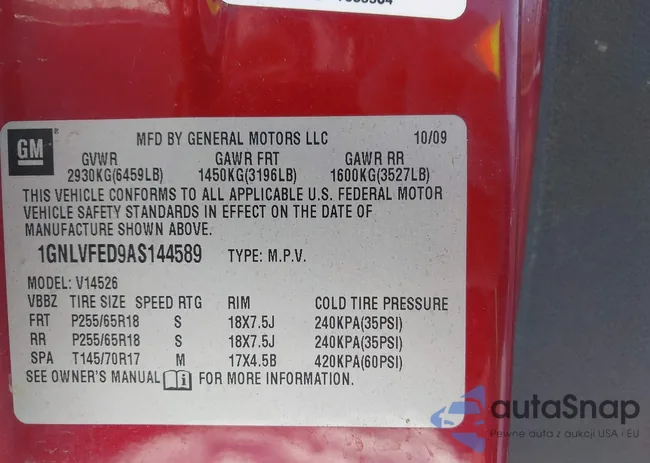 1GNLVFED9AS144589: 44075067