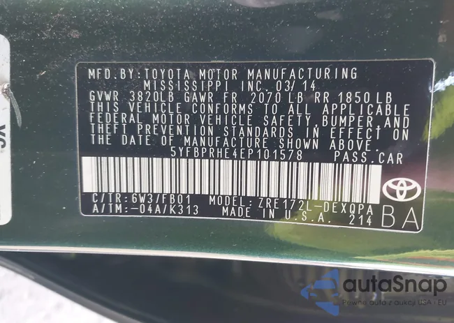 5YFBPRHE4EP101578: 44075100