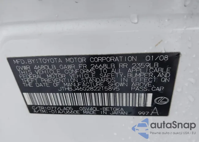 JTHBJ46G282215895: 44075145