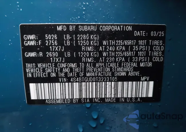 4S4BTGUD0S3233105: 44075157