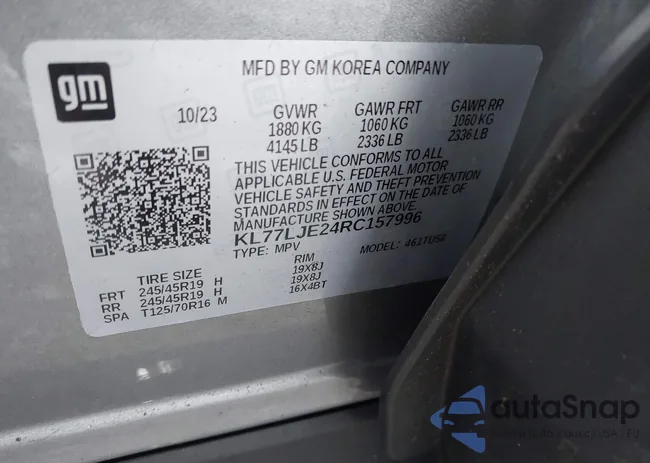 KL77LJE24RC157996: 44074200