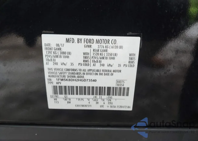 1FM5K8DH2HGD73540: 44074307